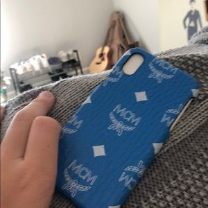 Mcm White Logo T. Blue